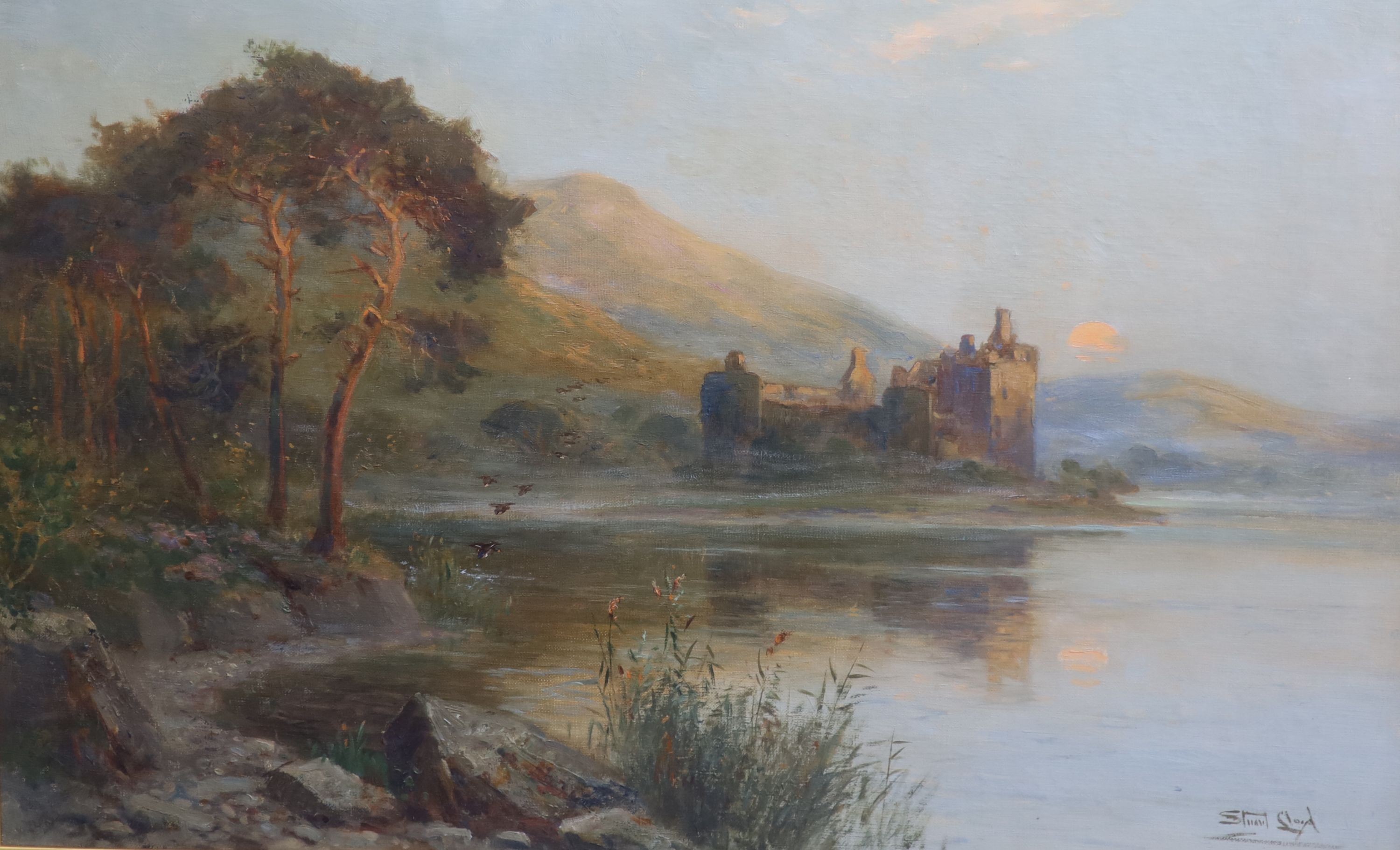 Stuart Lloyd (1875-1929), oil on canvas, Kilchurn Castle, Scotland, signed, 49 x 74cm